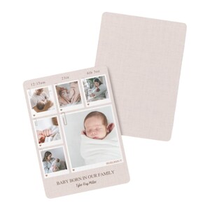 Gender Neutral Custom Photo Card, Custom Design Baby Announcement Card, Baby Shower Invitations, Canva Template Baby Sprinkle Invitations