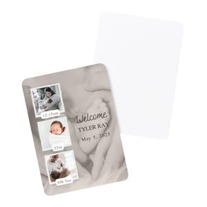 Carte photo personnalisée neutre sexiste, faire-part de naissance personnalisé, faire-part baby shower, faire-part modèle toile numérique
