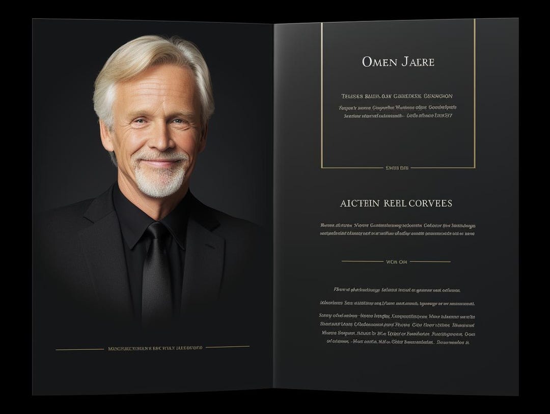Custom Funeral Program: Elegant Design Created for You - 8.5x11in or 5 ...