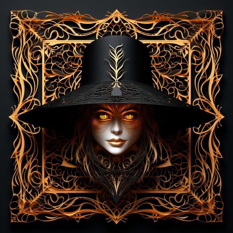 Scary Digital Stickers Witches & Crones, Sticker Bundle, Halloween