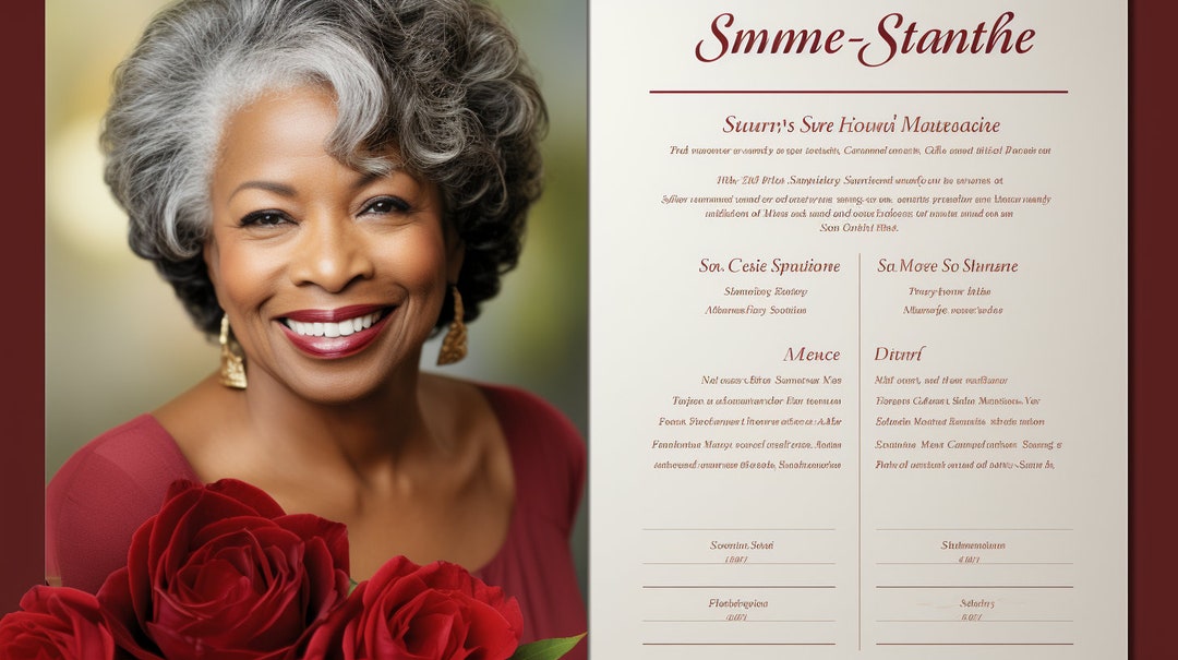 Funeral Program, Obituary, Memorial, Programs,keepsake, Cremation ...