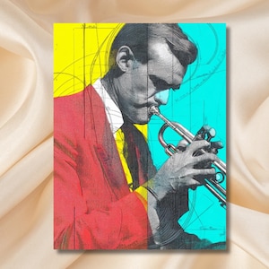 Chet Baker 1940s Jazz Art Print: Andy Warhol Style (Digital Download)