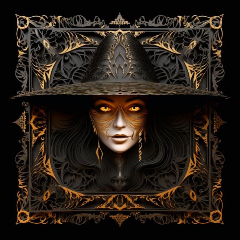 Scary Digital Stickers Witches & Crones, Sticker Bundle, Halloween