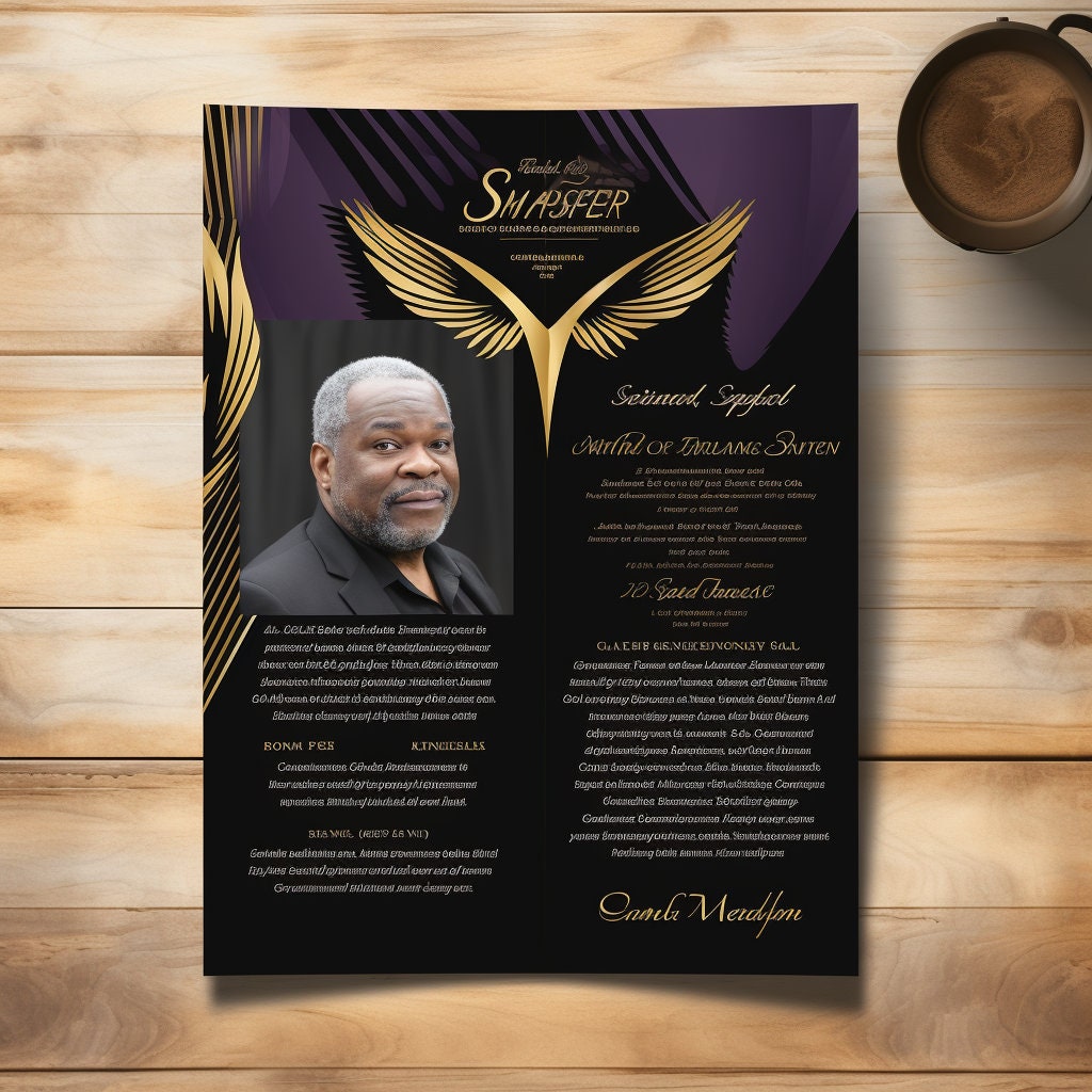 Classic Funeral/memorial Programs A Fitting Tribute, Funeral Program ...