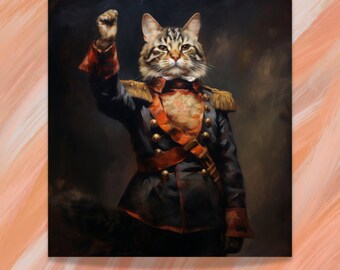 Your Pet In Uniform| Personalized Digital Pet Portrait Gift| Happy Pet Painting| Fast Turnaround| Personalized Gift| Pet Wall Art