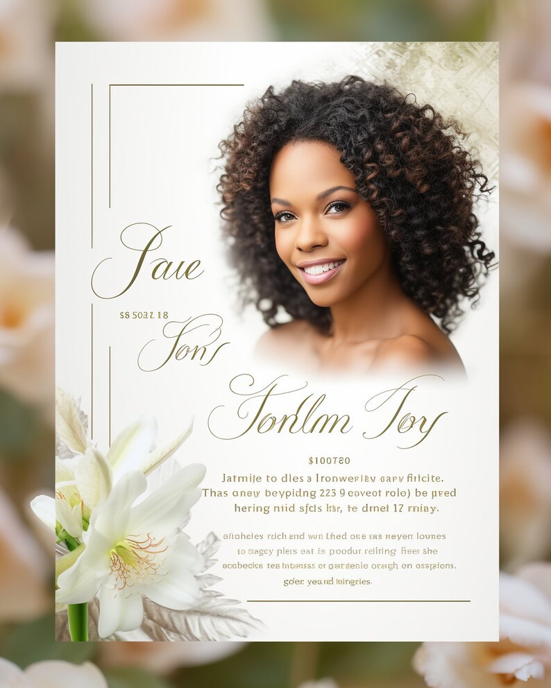 Funeral Program, Obituary,memorial,programs,keepsake,cremation,custom