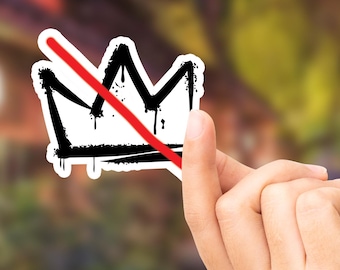 Pegatina "NO KINGS": pegatina de vinilo, calcomanía anti Trump