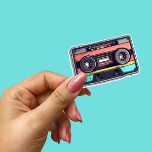 Cassette Sticker, Vintage Cassette Sticker, Retro gift ideas, Bring back the 80's