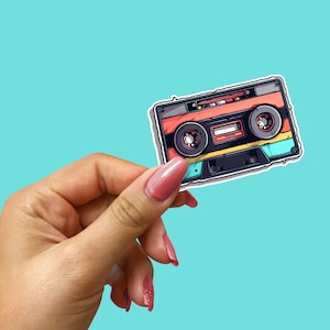 Sticker cassette, Sticker cassette vintage, idées cadeaux rétro, rapportez les années 80