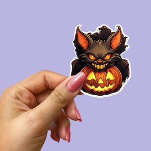 Naklejka Cryptid, Naklejka El Chupacabra, Jack O'Lantern, Pomysł na prezent na Halloween,