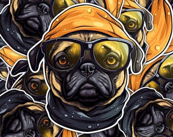 Pug Sticker - Dog Lover Gift | Fun Pug Stickers