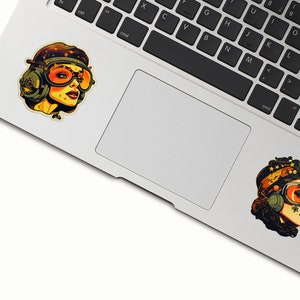 Vintage Frauen Sticker, Girl Power, Retro Biker Girl Sticker, Geschenk für Sie - Sticker Bundle