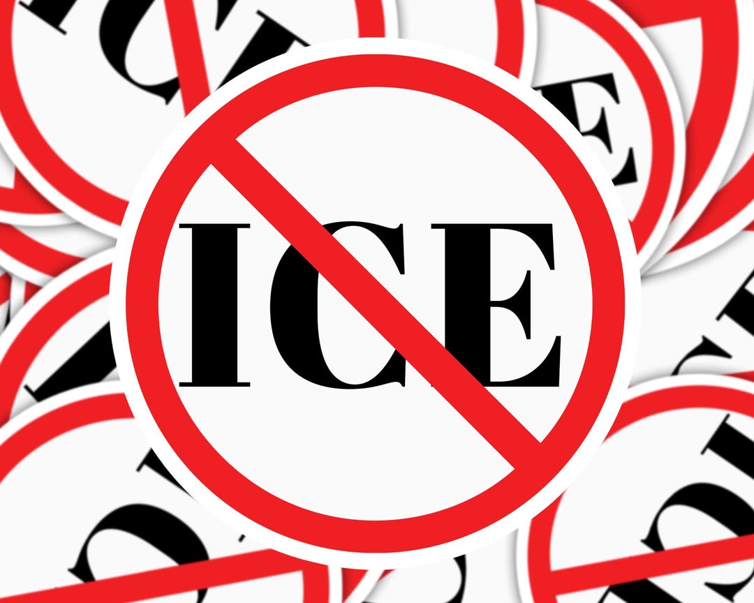 Ice No Label No ICE Sticker Immigrant Rights Vinyl Decal, Protest Art for Cars ...