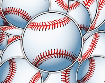 Pegatina de béisbol: Calcomanía deportiva vibrante - Regalo para aficionados