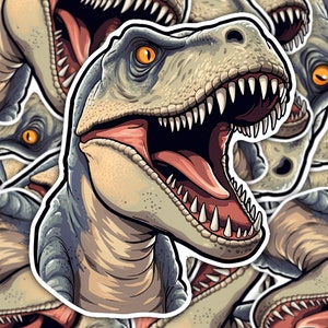 T Rex Aufkleber, Dinosaurier Aufkleber, Tyrannosaurus Rex