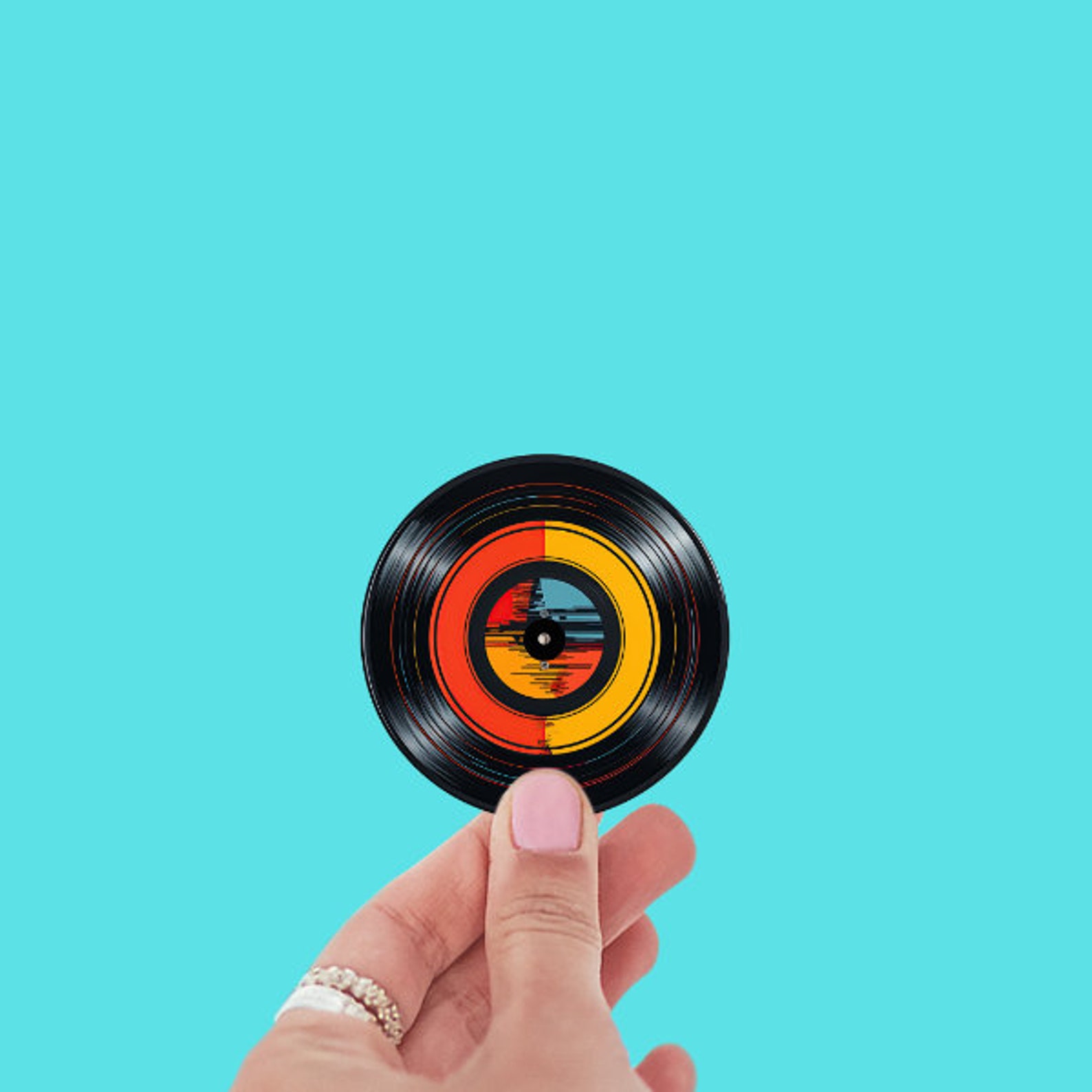 Vintage Vibes: Retro Vinyl Record Sticker for Music Lovers - Etsy