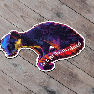 Gef the Talking Mongoose Sticker: Quirky Cryptid Decal