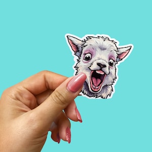 Goat Sticker, Cute Goat Sticker, Birthday and shower Gift Idea, Animal Lover Gift Ideas