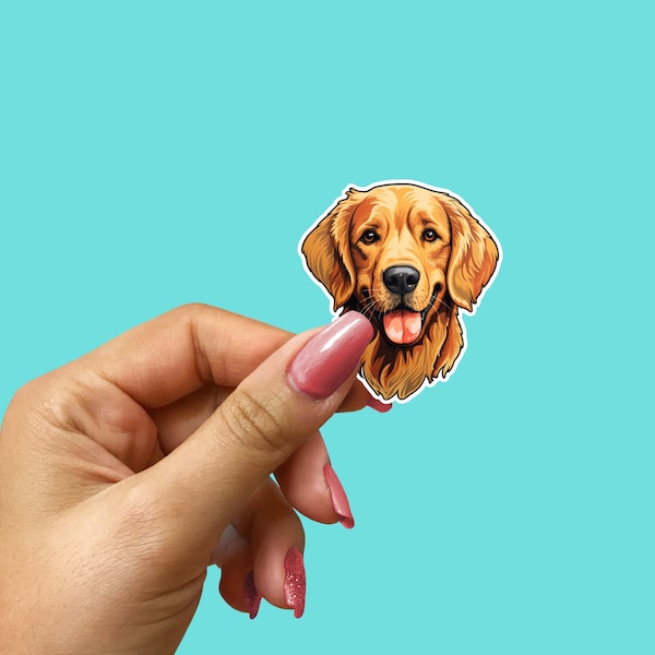 Golden Retriever Sticker, Golden Retriever, Dog Stickers, Dog, Puppy, Gift Idea