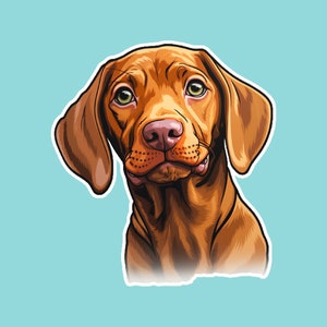 Adesivo Vizsla, adesivo de cachorrinho, amante de Vizsla, mãe de cachorro, pai de cachorro, ideias para presentes de cachorrinho