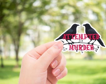Murder of Crows Vinyl Sticker | Weatherproof Laptop Decal