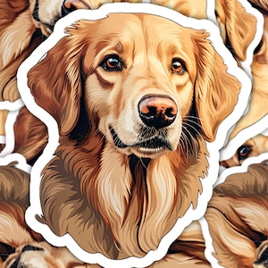 Golden Retriever Sticker: Waterproof Dog Lover Gift