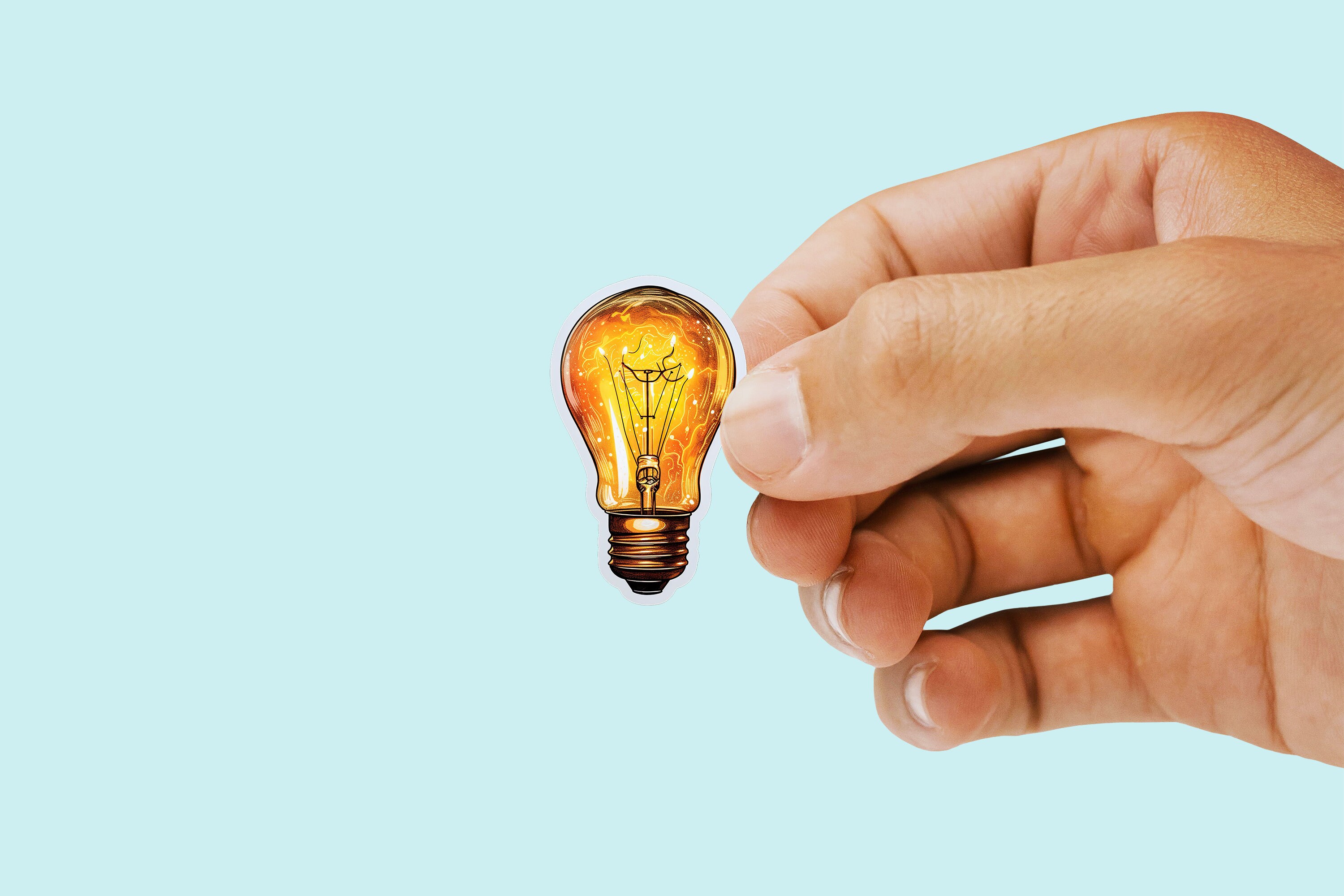 Edison Lightbulb Sticker, Science Gift Idea - Etsy