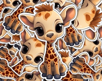 Baby Giraffe Sticker: Safari Nursery Decor