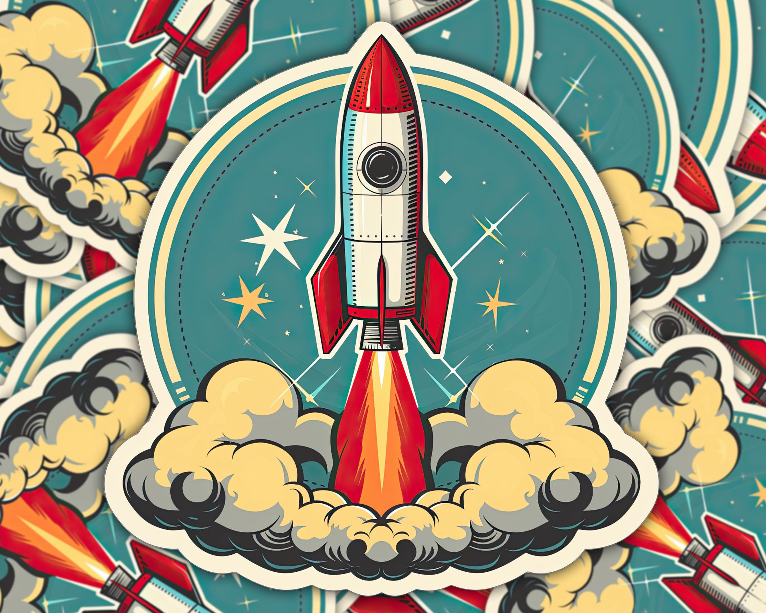 Vintage Rocket Ship - Etsy