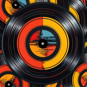 Vintage Vibes: Adhesivo de vinilo retro para amantes de la música