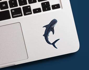 Valhajklistermärke: Vattentät vinyldekal för laptop, vattenflaska