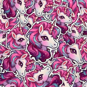 Unicorn Sticker | Fun Stickers | Birthday Gift Idea | Pink Unicorn Party