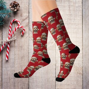 Cavapoo christmas socks, secret santa gift for a  cavapoo owner, girlfriend gift, christmas dog socks, dog christmas socks, cavapoo lover