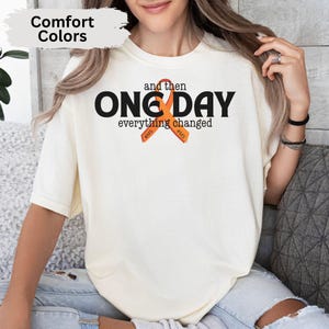 MS Awareness Shirt Comfort Colors Multiple Sclerosis Fighter Tee Support and Spread Awareness