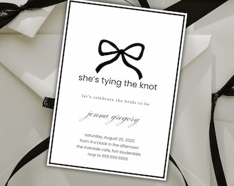 Elegant Bridal Shower Invite - Minimalist Design, Instant Digital Access
