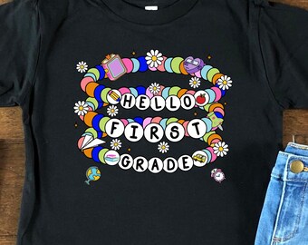 1st Grade Shirt Back To School Shirt, Custom Hello First Grade Shirt, Girls 1st Day Of School Shirt, 1st Grade Teacher, Funny School Shirt