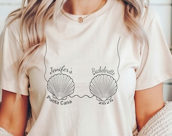 Custom Beach Bachelorette Shirt, Seashells and Wedding Bells, Mermaid Bachelorette Tee, Coastal Bachelorette Tee, Last Splash Bachelorette