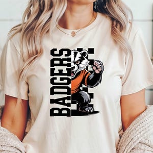 Team Mascot Shirt, Badgers Team Shirt, Badgers School Tee, Badgers Football Shirt, Badgers Fan Gift, Badgers School Gift, Badgers Mascot Tee