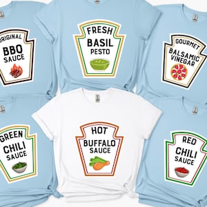 Group Condiments Shirt, Matching Condiments Halloween Costume, Adult Costume Party Shirt, Funny Party Costume, Group Costume,