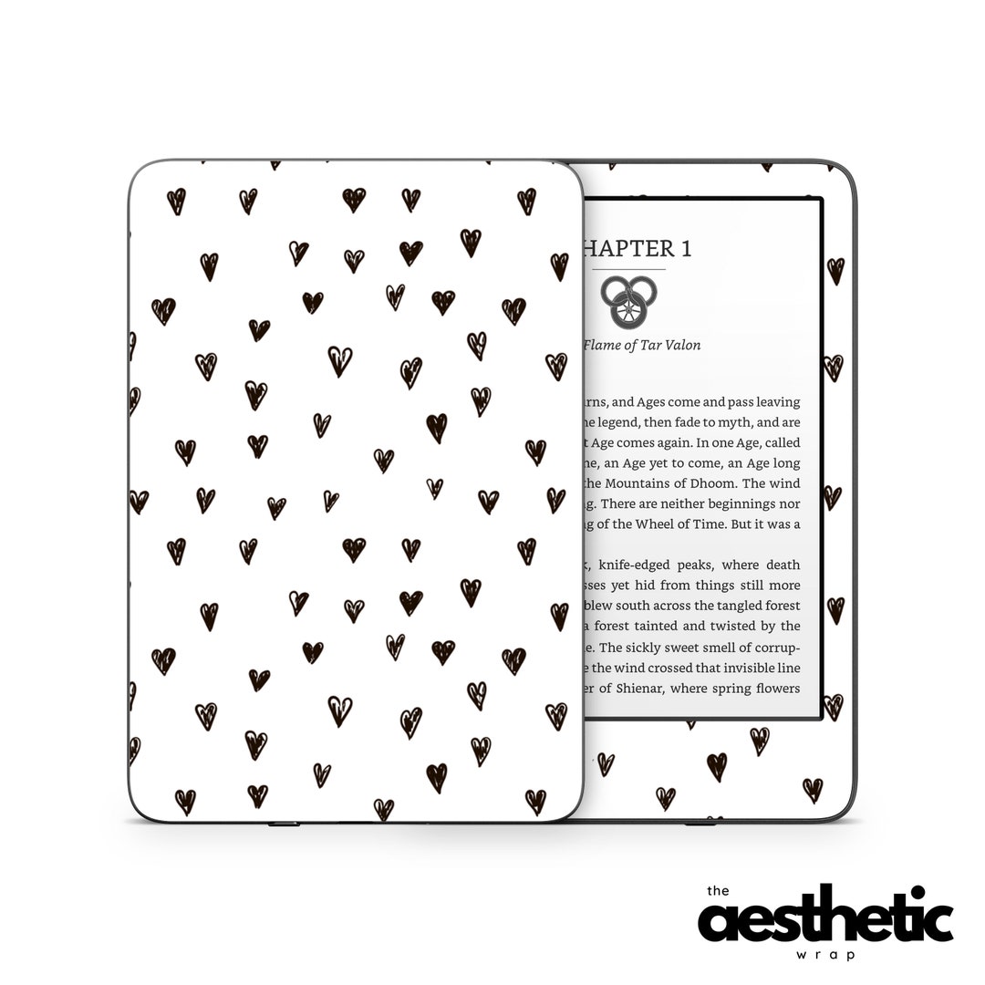 Doodle Hearts Amazon KINDLE Decals Skin Vinyl WRAP Paperwhite, Oasis Ereader Decal V207 Etsy