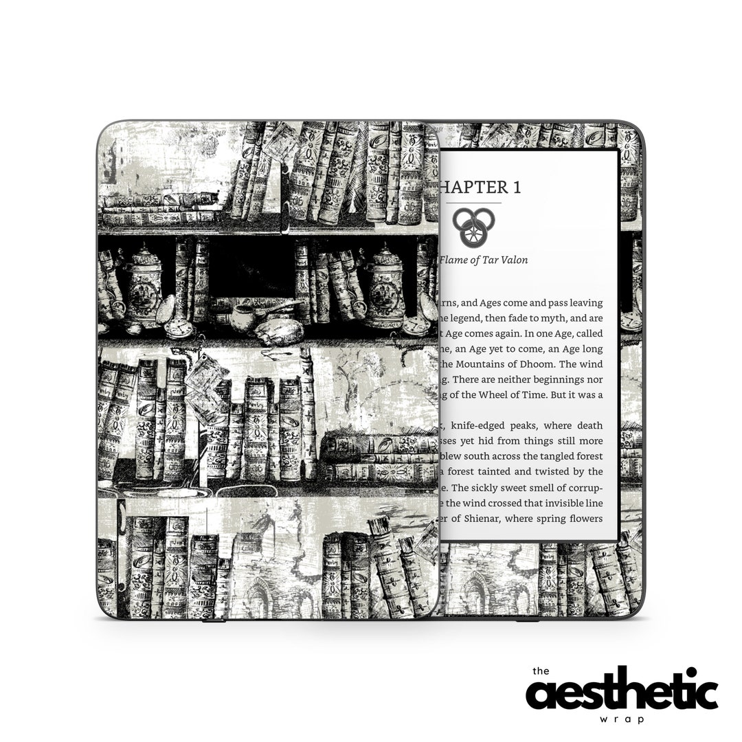Book Shelf Amazon KINDLE Decals Skin Vinyl WRAP Paperwhite, Oasis Ereader Decal V273 Etsy