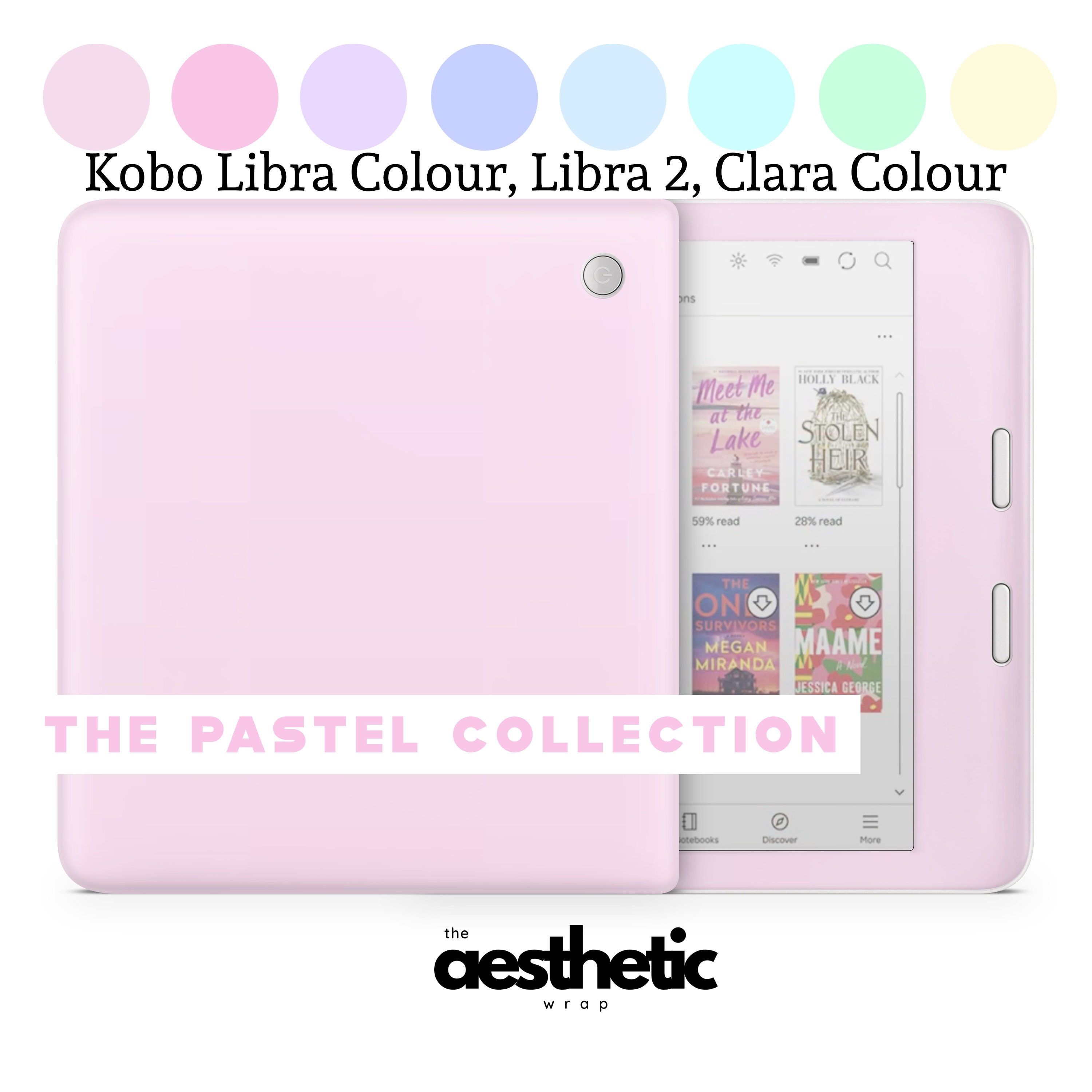 Pastel Collection Kobo Libra 2 Colour Decals Skin Vinyl WRAP
