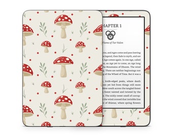 Mushrooms Amazon KINDLE Decals Skin Vinyl WRAP - Paperwhite, Oasis eReader Decal v301