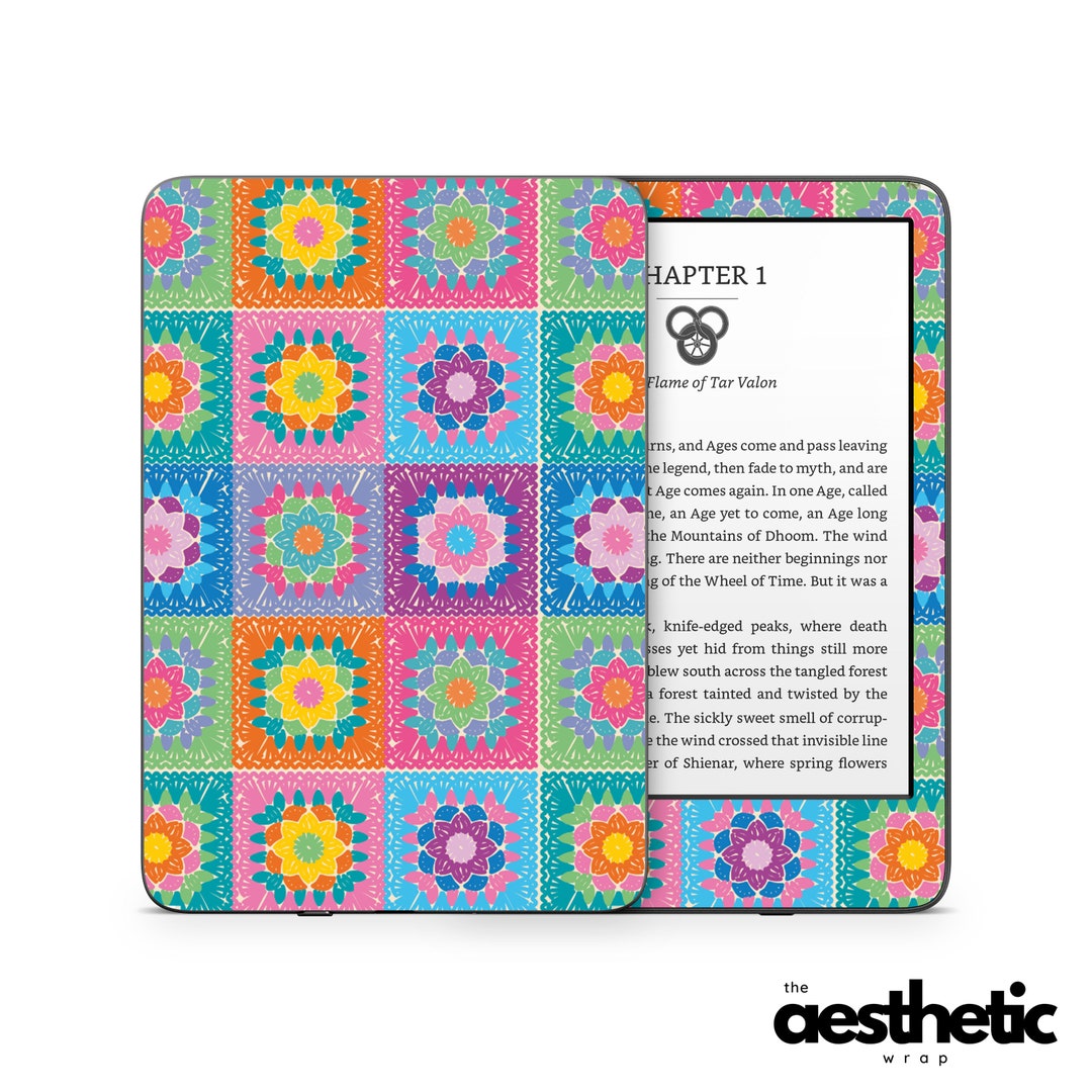 Granny Square Crochet Amazon KINDLE Decals Skin Vinyl WRAP Paperwhite ...