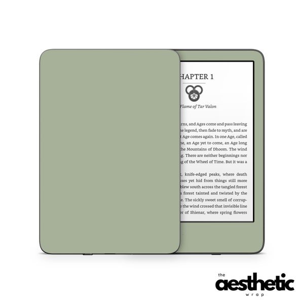 Celadon Green Solid Amazon KINDLE Decals Skin Vinyl WRAP - Paperwhite, Oasis eReader Decal v159