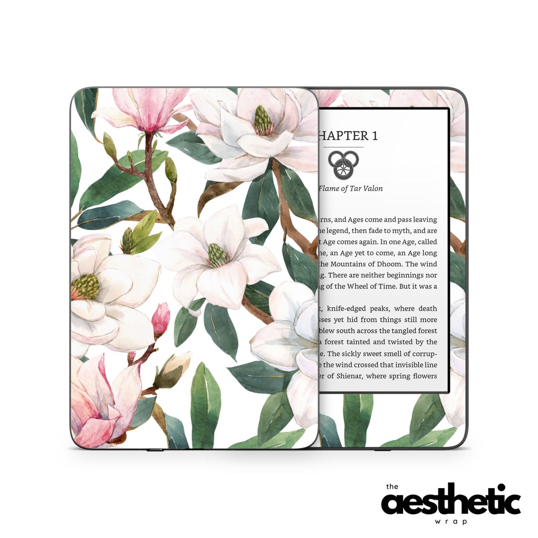 Magnolia Bloom Amazon KINDLE Decals Skin Vinyl WRAP Paperwhite, Oasis Ereader Decal V189 Etsy