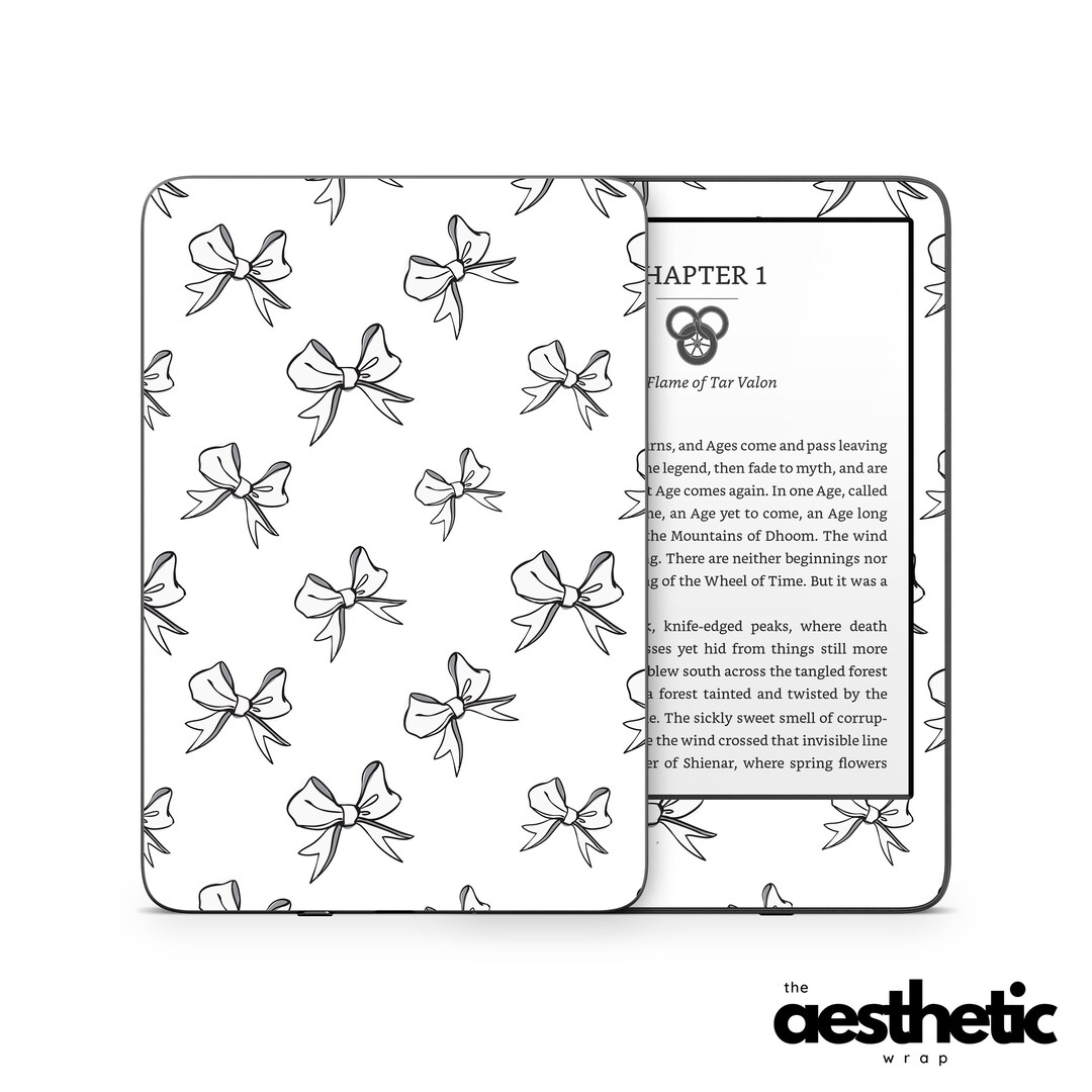 Delicate White Bows Amazon KINDLE Decals Skin Vinyl WRAP Paperwhite