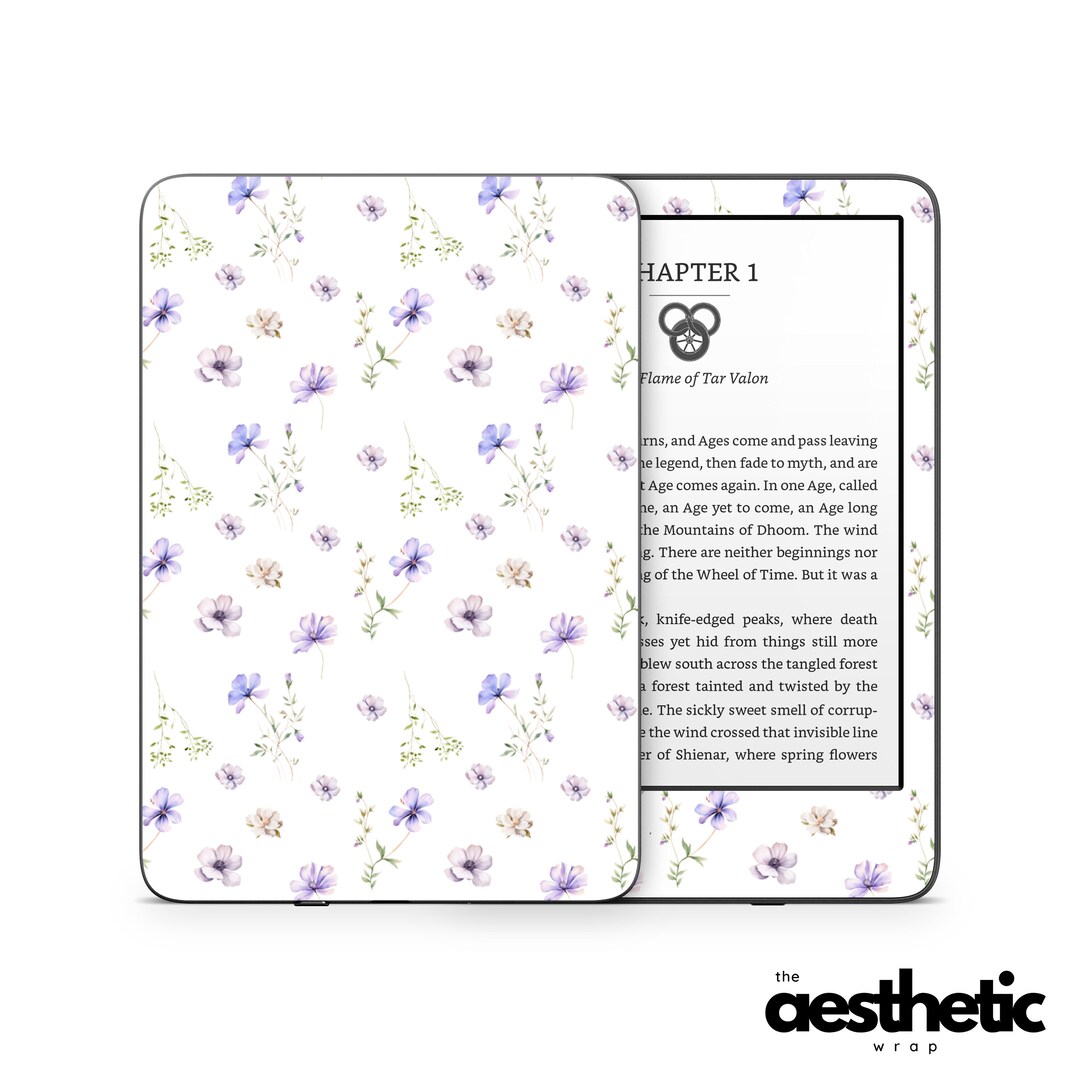 Spring Flowers Amazon KINDLE Decals Skin Vinyl WRAP Paperwhite, Oasis Ereader Decal V341 Etsy