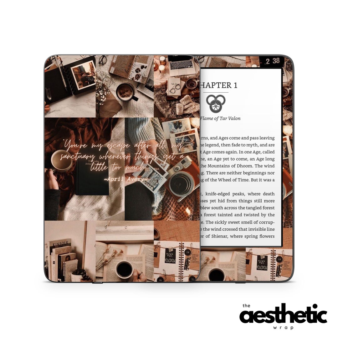 Cozy Book Aesthetic Amazon KINDLE Decals Skin Vinyl WRAP Paperwhite, Oasis Ereader Decal V146 Etsy
