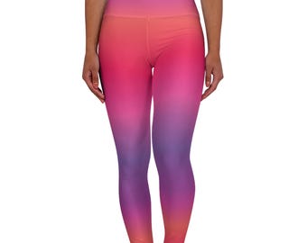 Summer Sunset Ombré High Waisted Yoga Leggings
